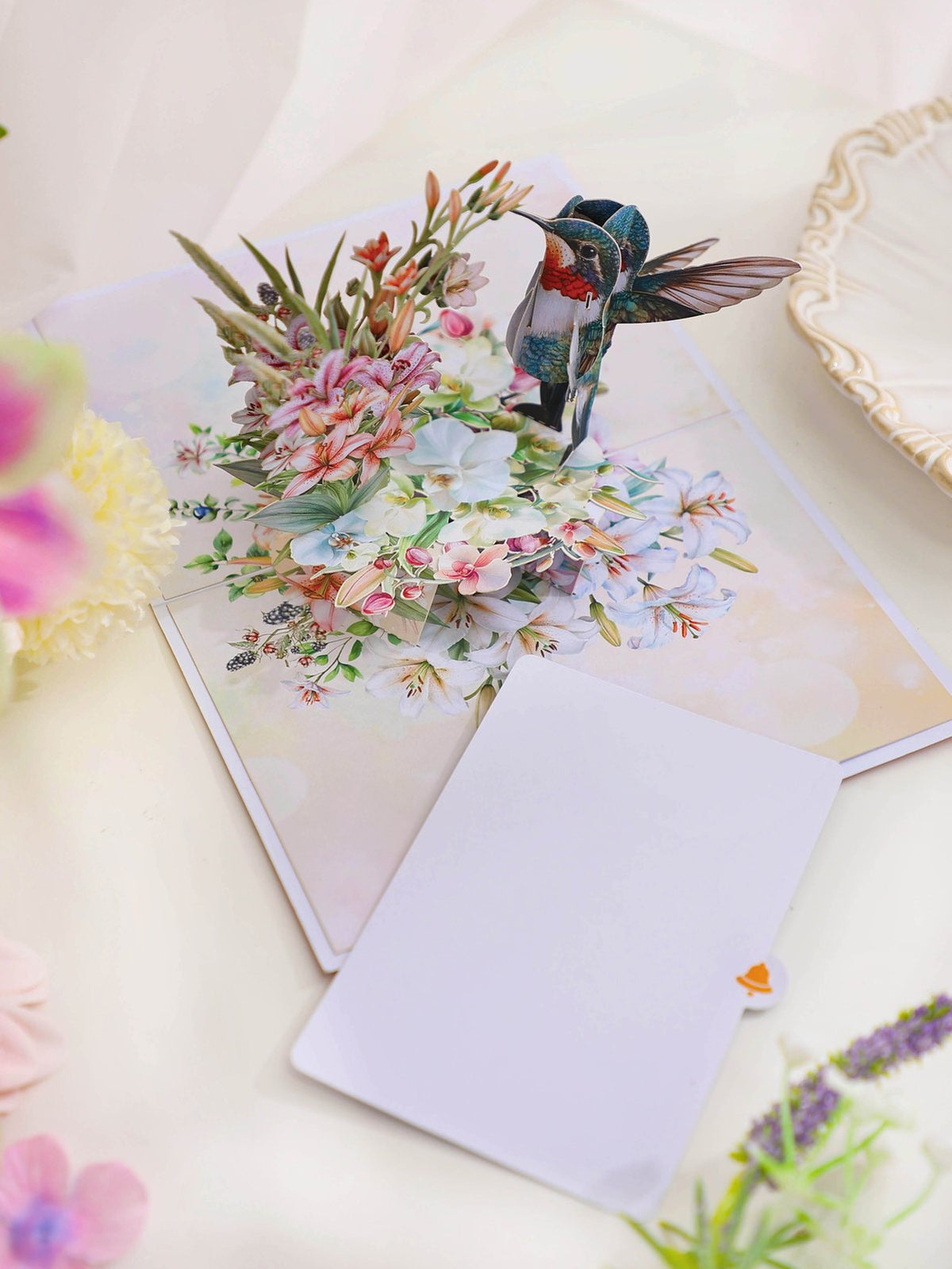 Hummingbird Lily Greeting Card
