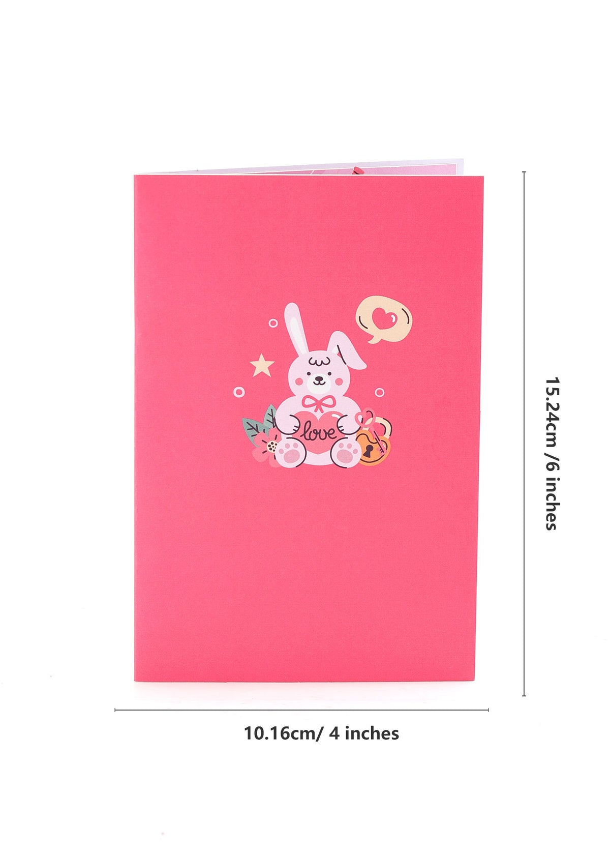 Factory Direct Sale Bunny Valentine's Day 3D Pop-Up Card Sweet Love Gift for Her/Him