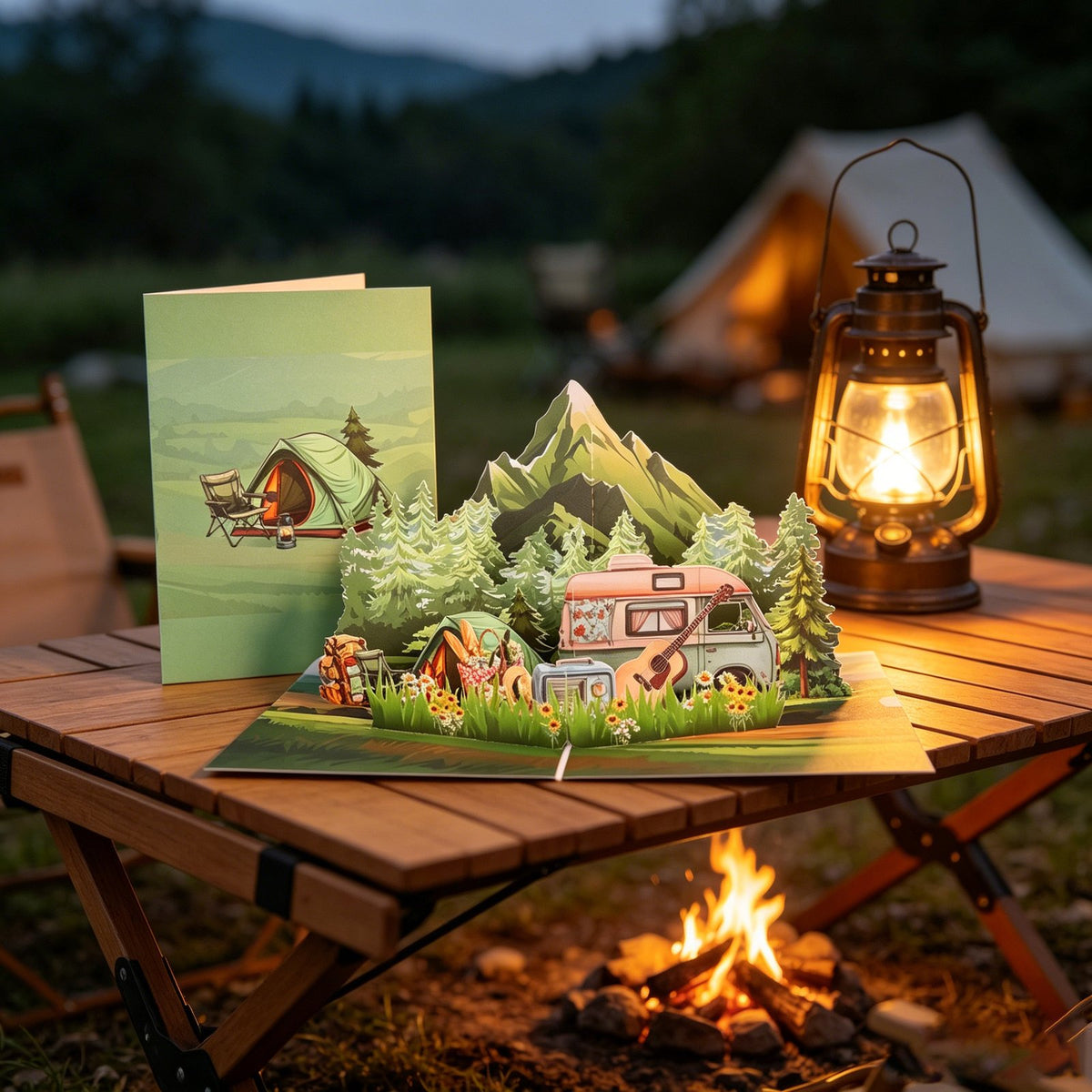 Camping Pop Up Card