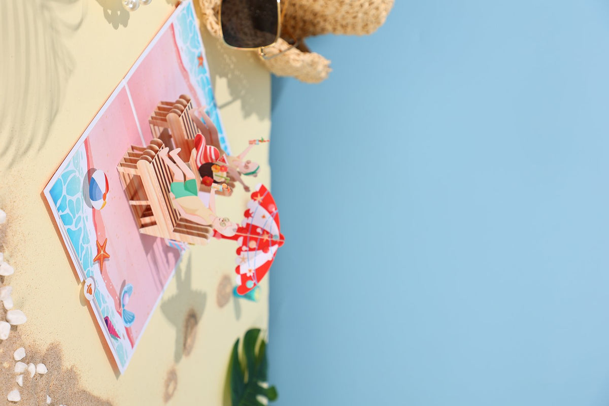 Valentine's Day Beach Greeting Card