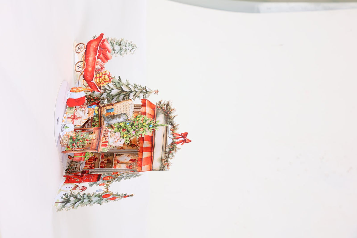 Christmas Sleigh Church 3D Pop Up Card