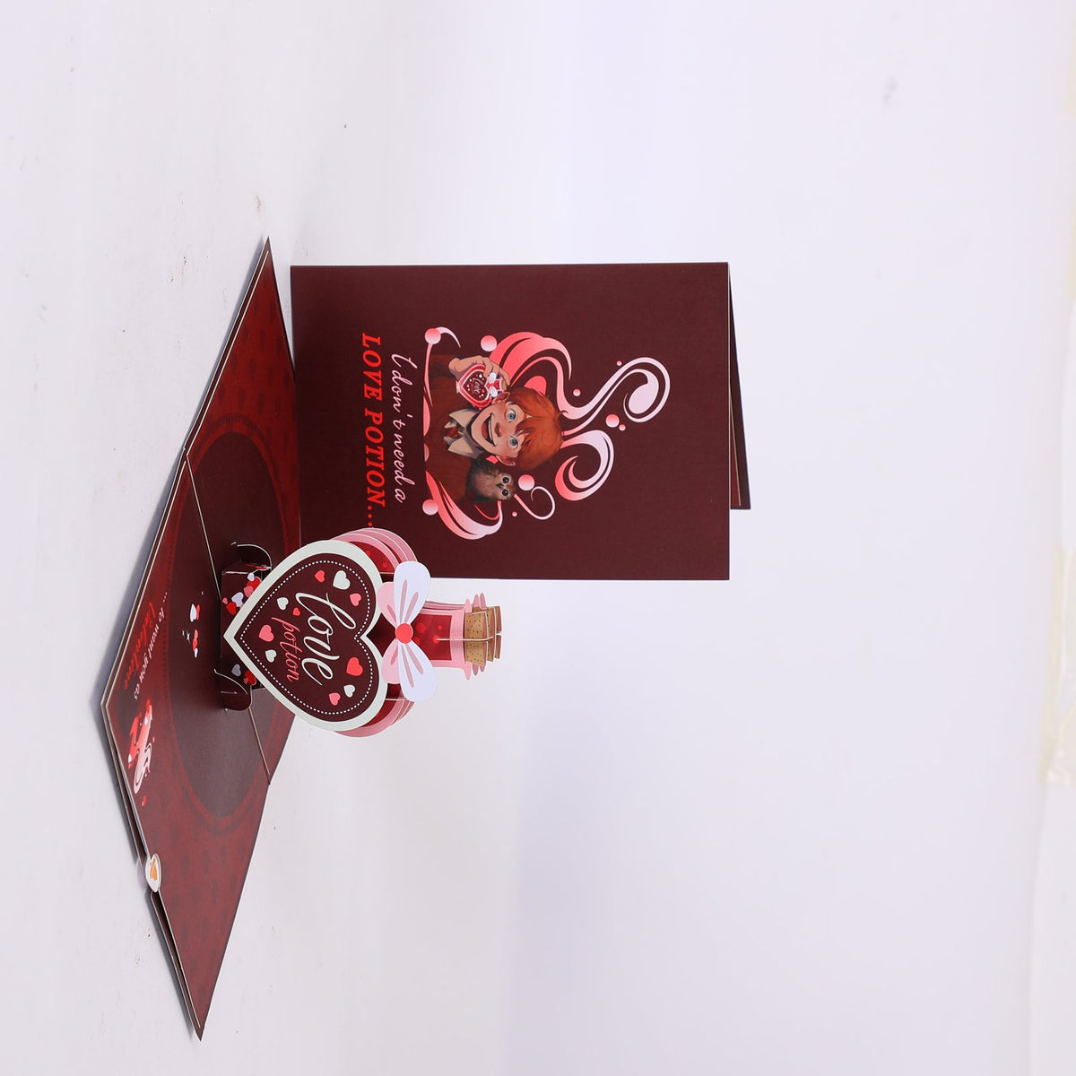 Heart Potion Bottle 3D Pop Up Card