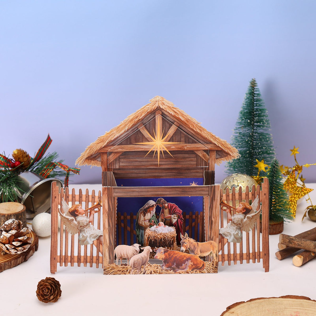 Nativity Theater Greeting Card