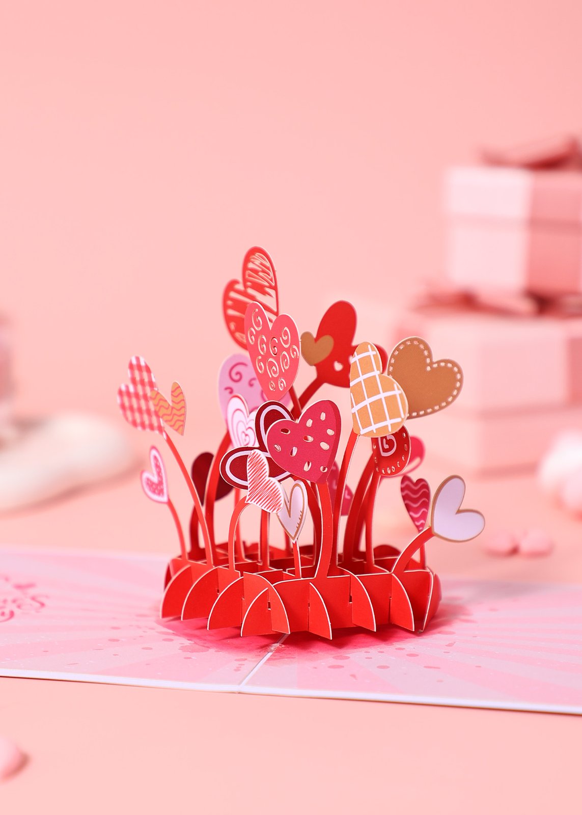 Love You More Heart-Shaped Greeting Card
