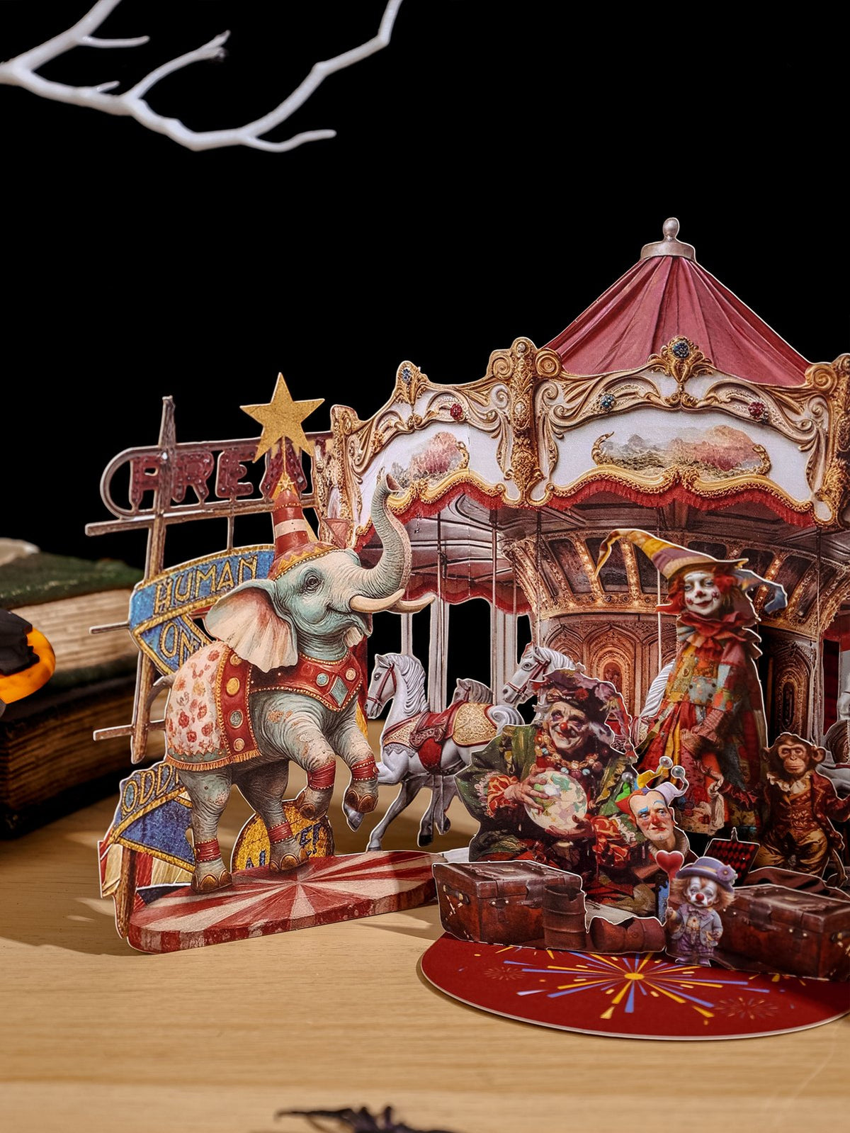Circus Elephant 3D Pop Up Card