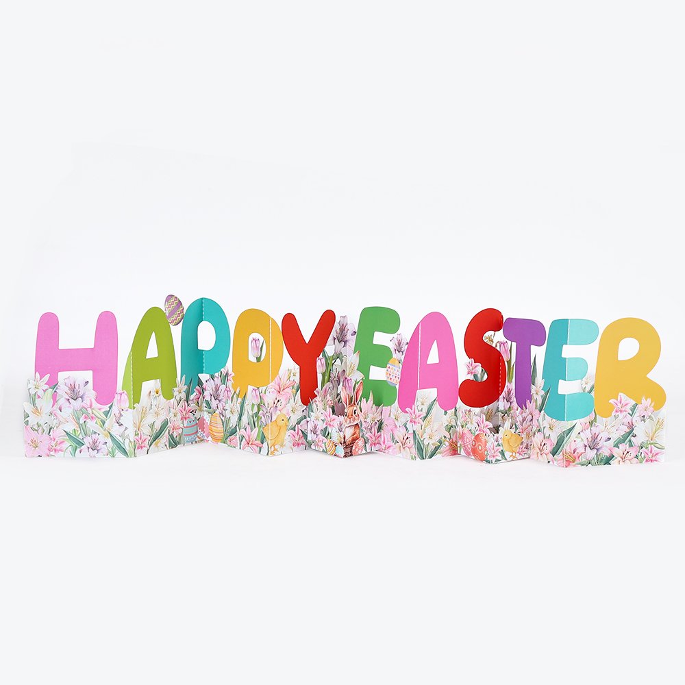 Easter Letter H Floral Art Greeting Card