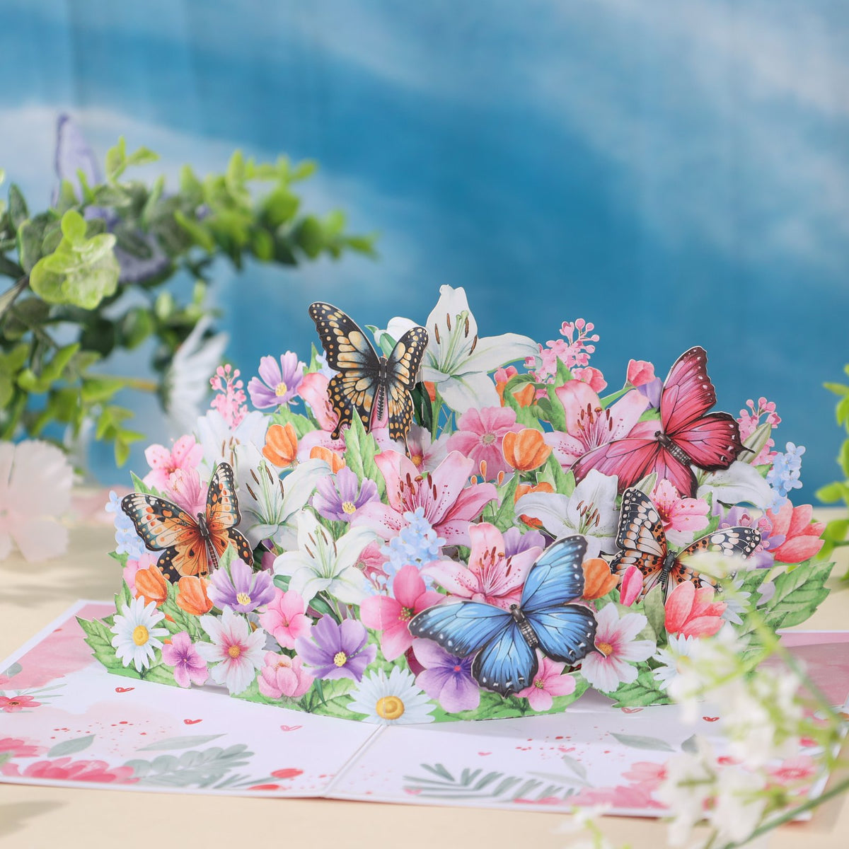 Pink Lily 3D Pop Up Card