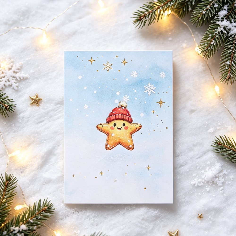 Christmas Star Gift Greeting Card