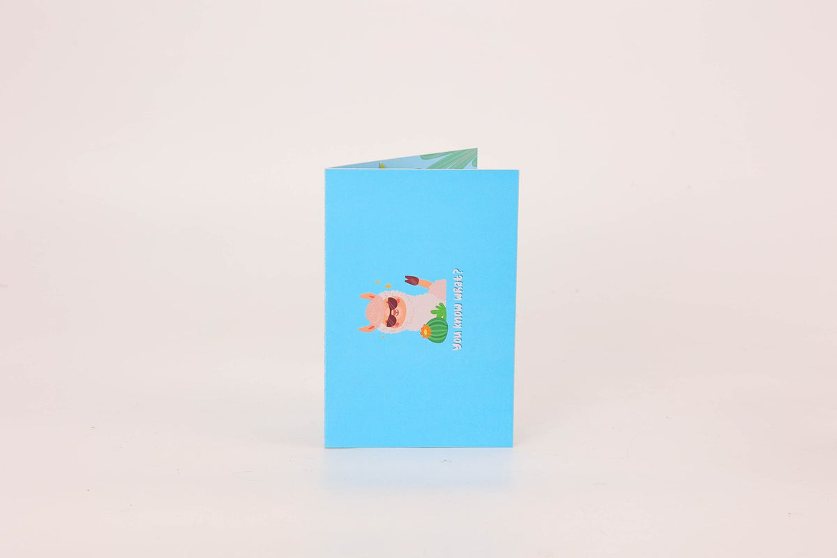 U Are Llamazing Boys 3D Pop Up Card