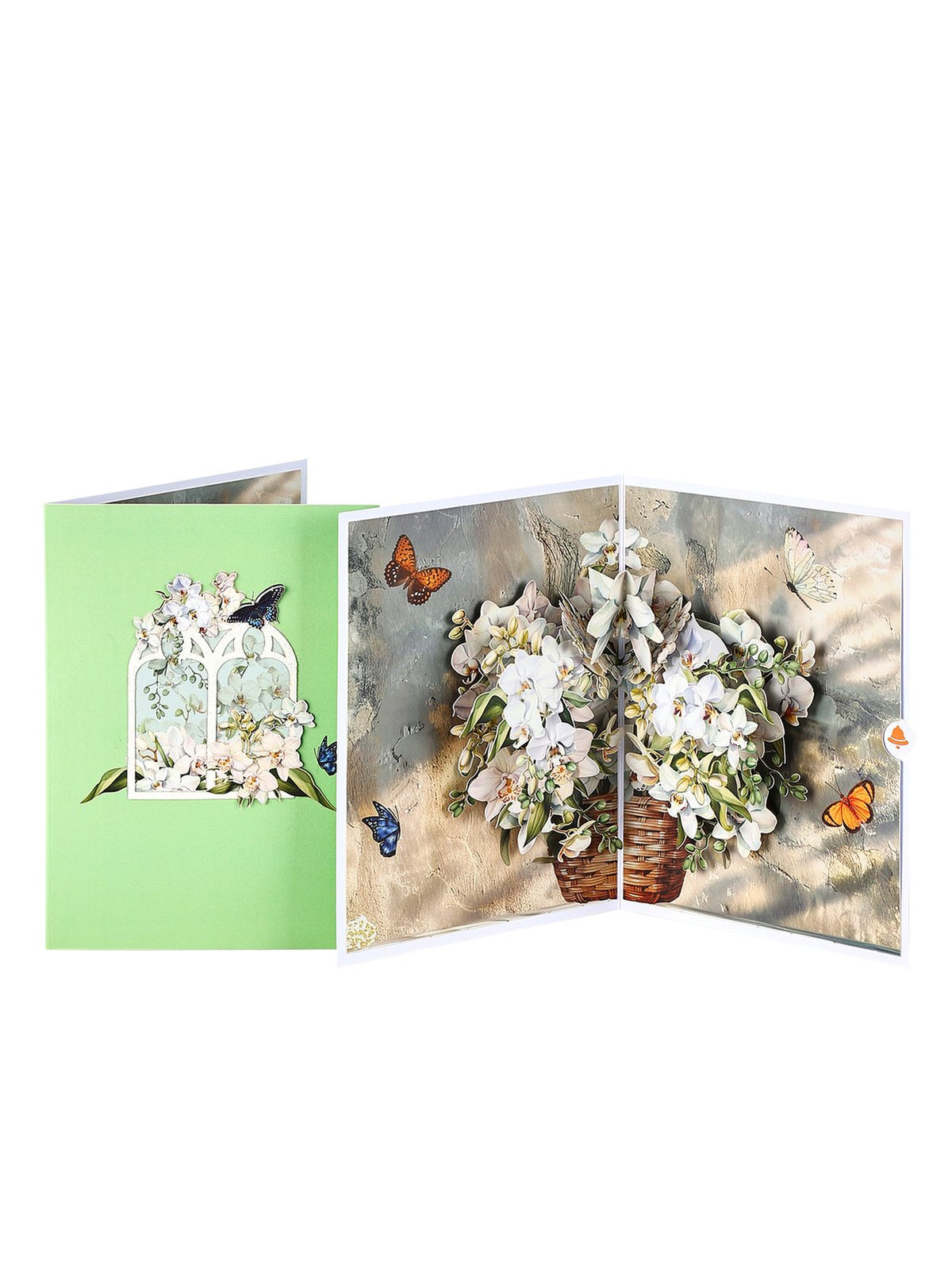 White Orchid Bonsai 3D Pop Up Card