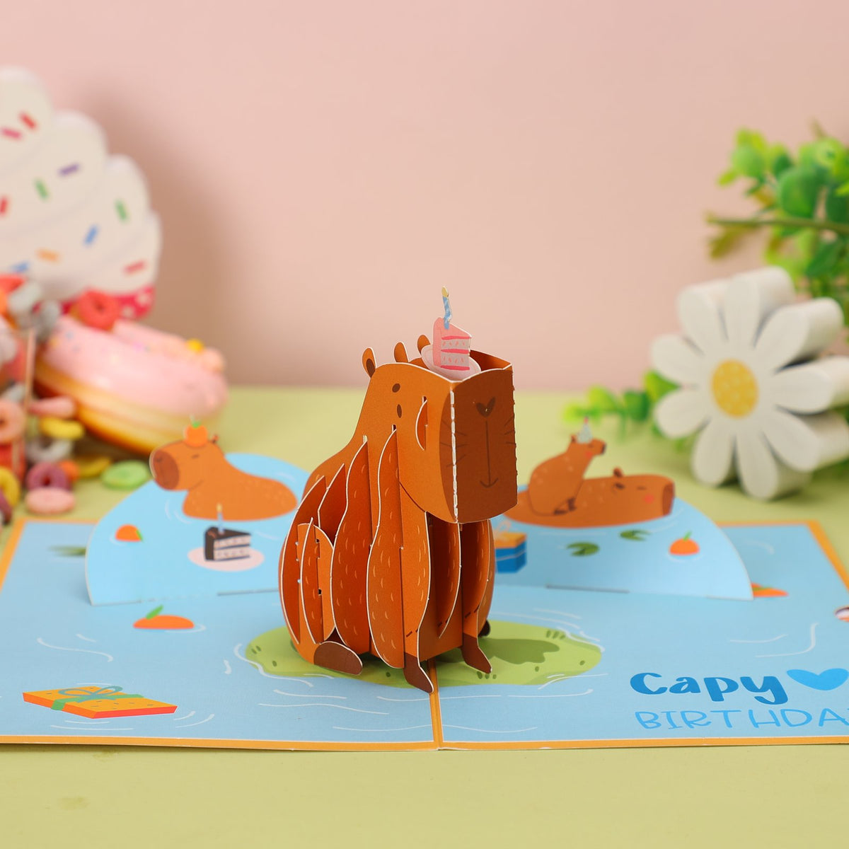 Capybara Greeting Card