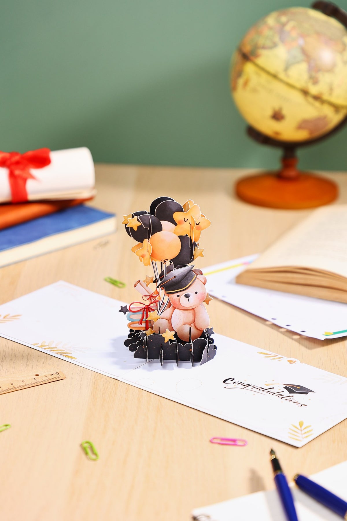 Graduation Season Little Bear Pop Up Card
