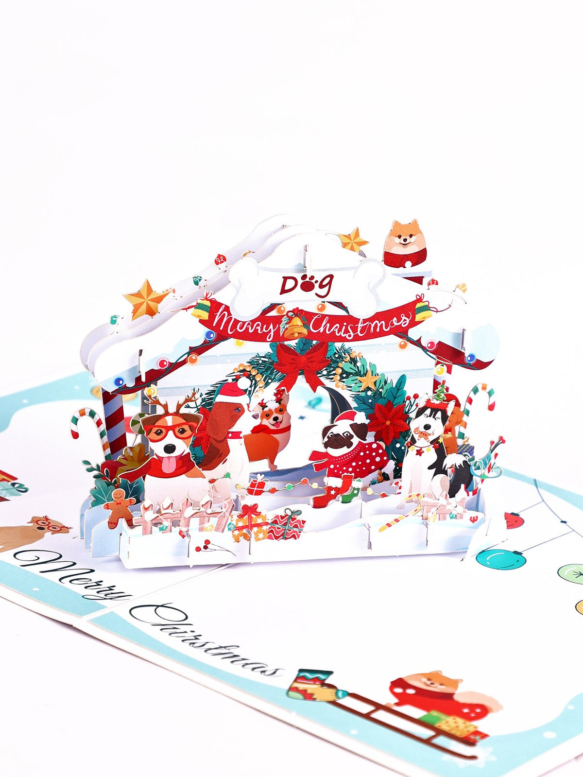 Christmas Dog 3D Pop Up Card