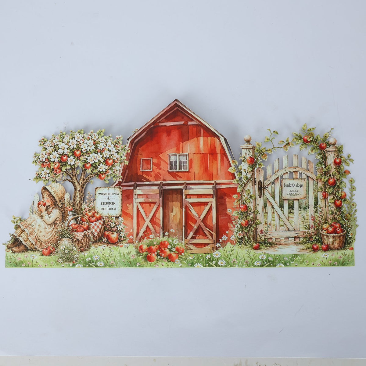 Apple Garden Double Door Card