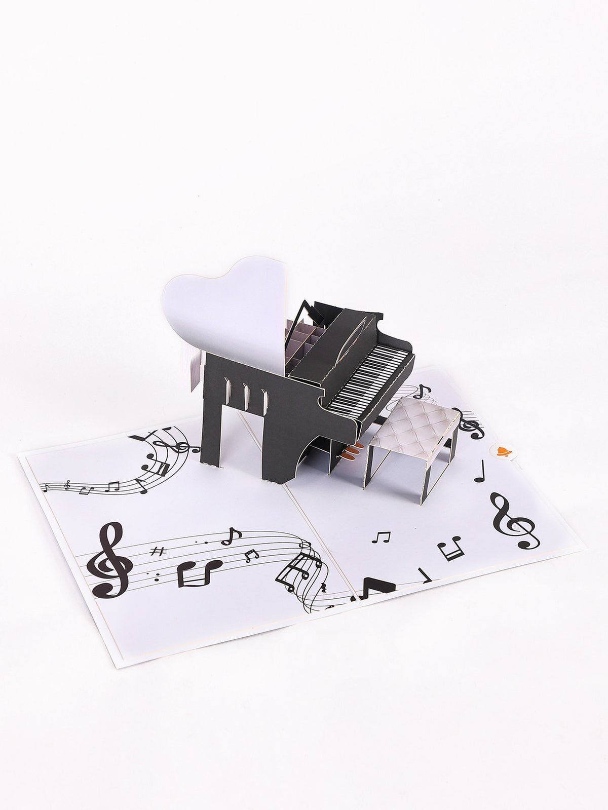 Piano Swirl Flip Pop Up Card