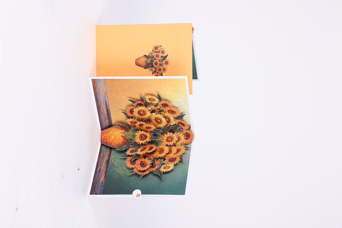 Sunflower Flower Vase 3D Pop Up Card