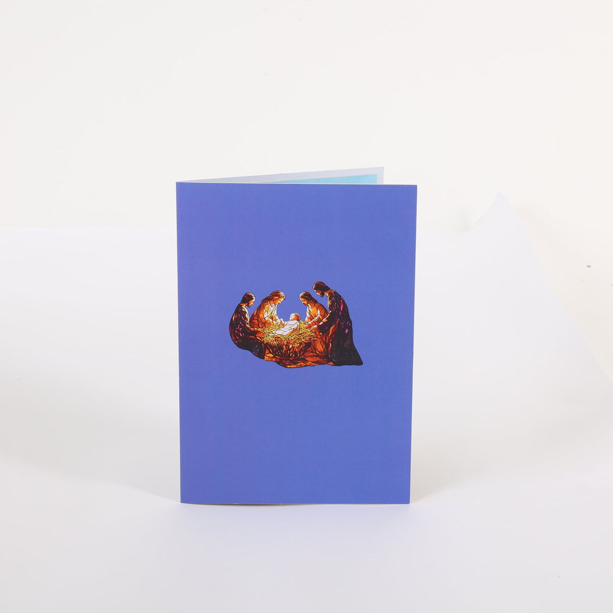 Nativity Stained Glass 3D Pop Up Card