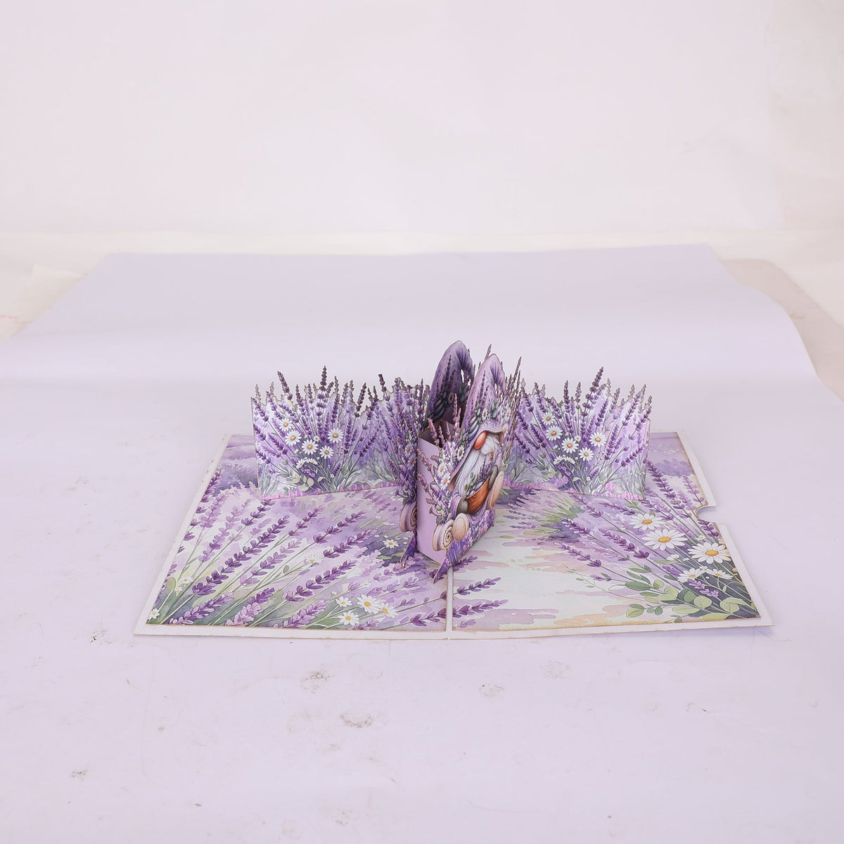 Lavender Gnome Greeting Card