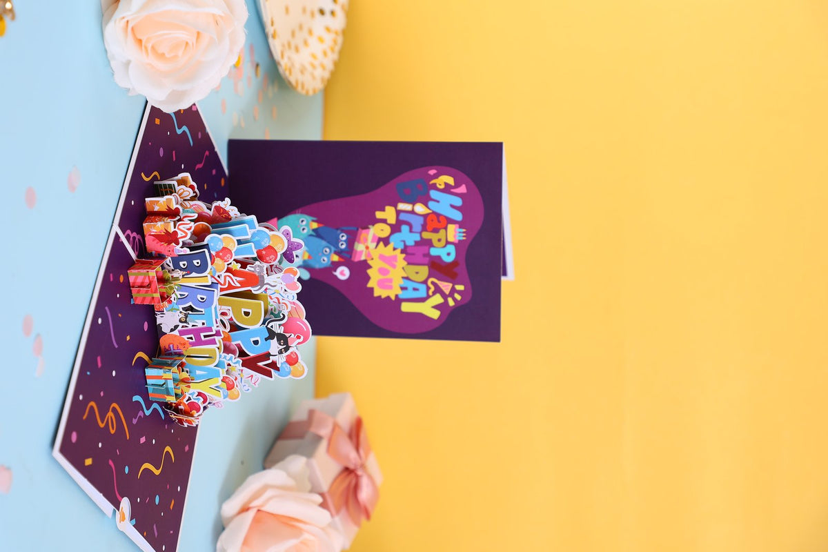 Letter Balloons Birthday Greeting Card
