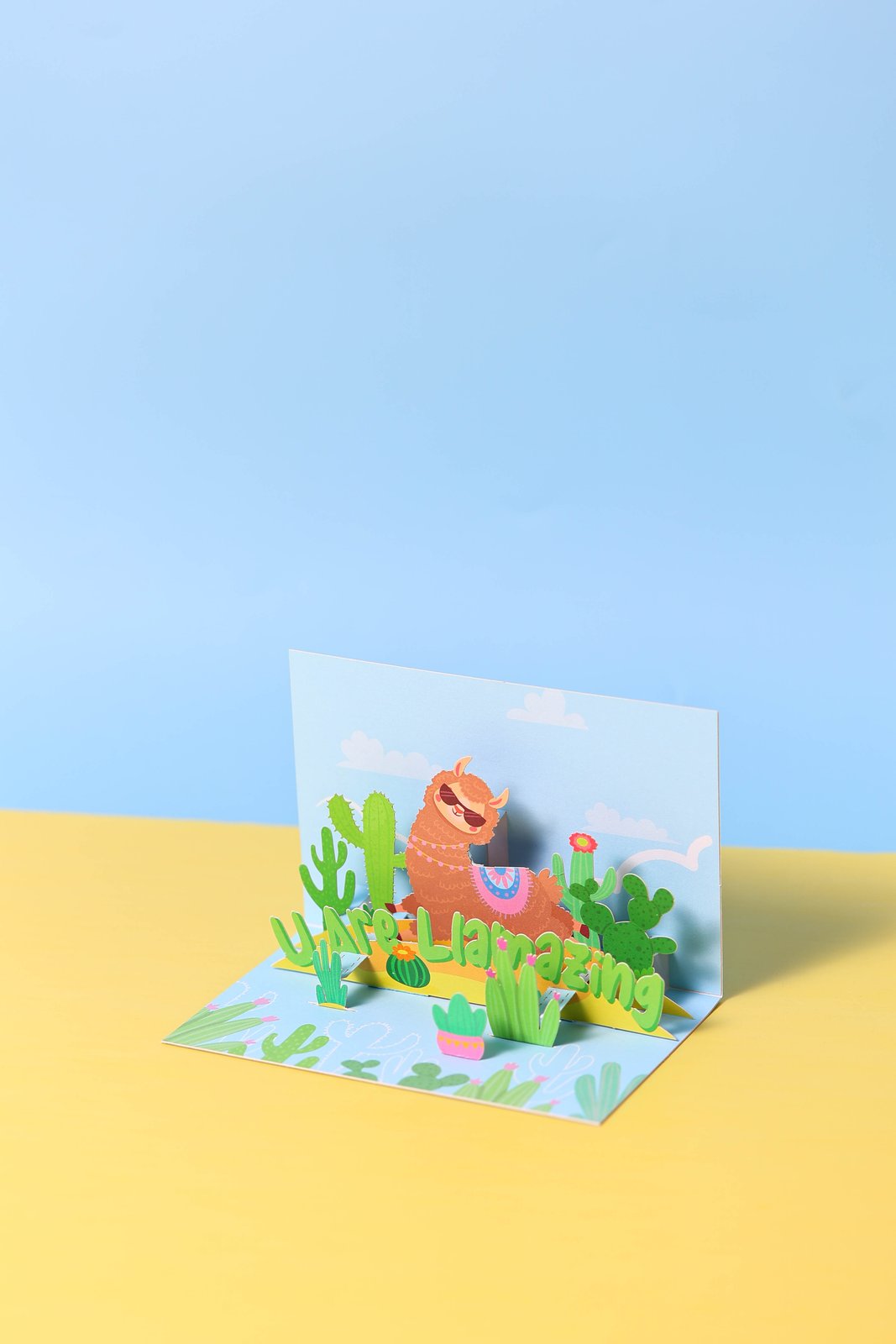 U Are Llamazing Boys 3D Pop Up Card