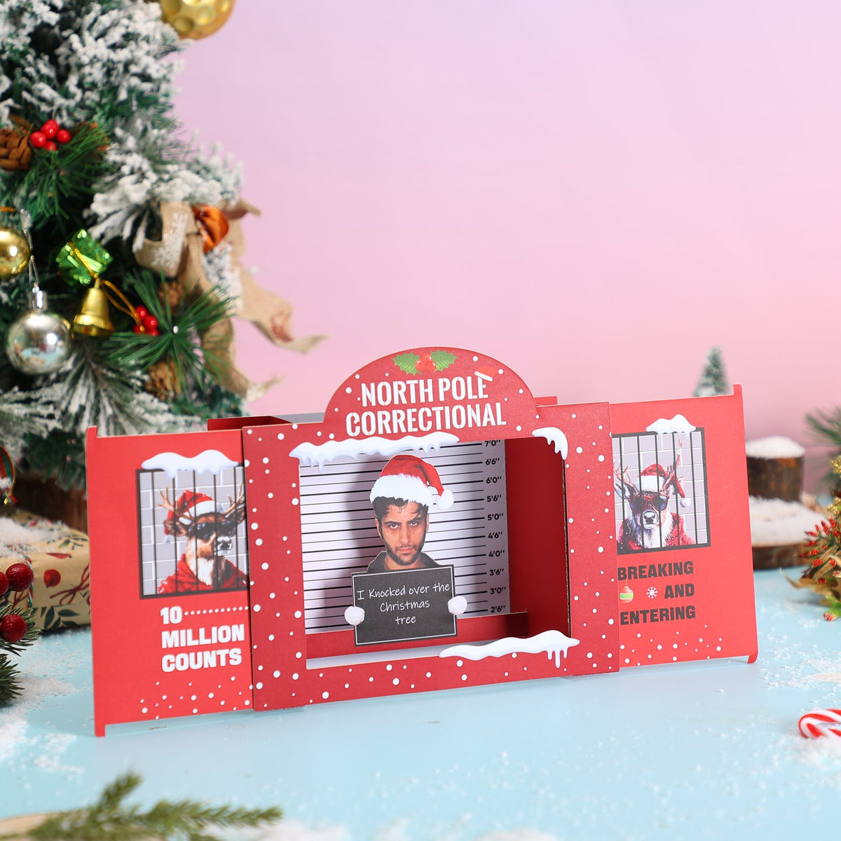 Arctic Police Station Christmas Gag Greeting Card