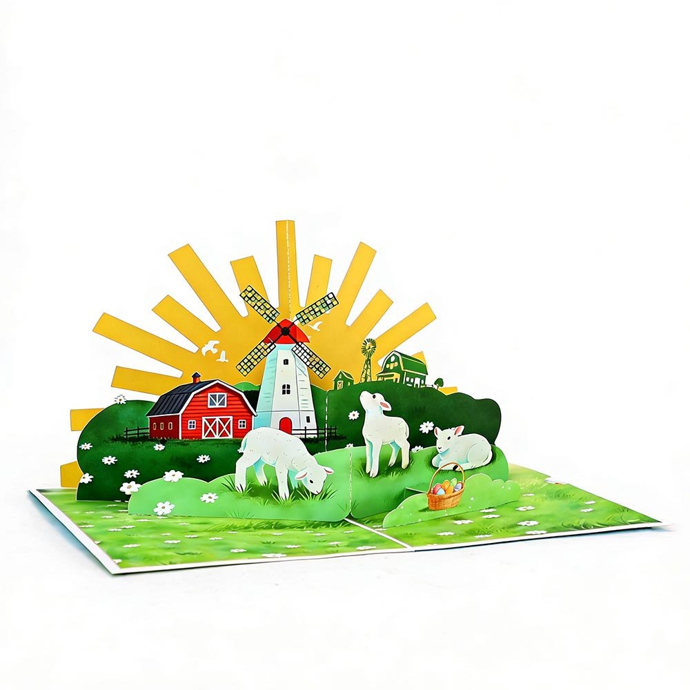 Easter Lamb Flip Pop Up Card