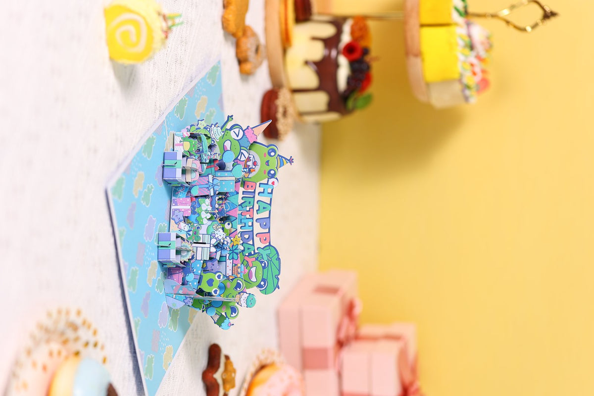 Birthday Frog 3D Pop Up Card