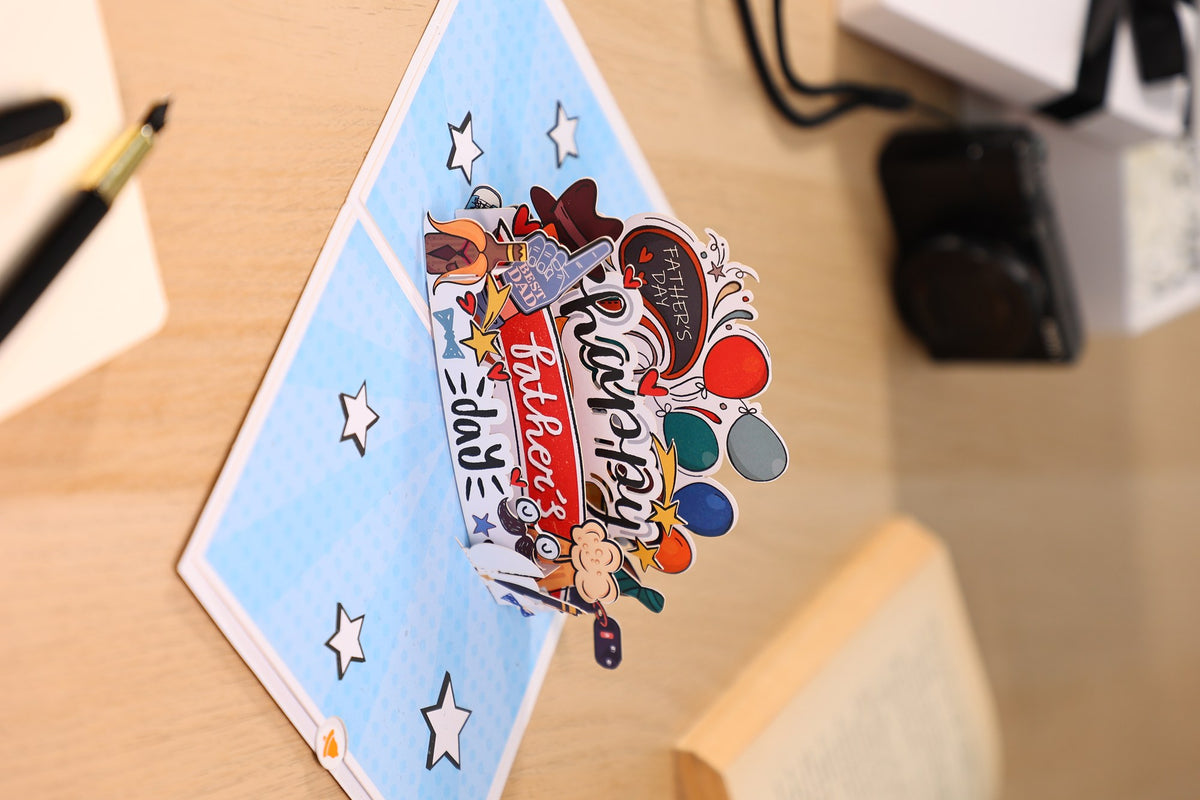 Simple Style Father's Day 3D Pop Up Card