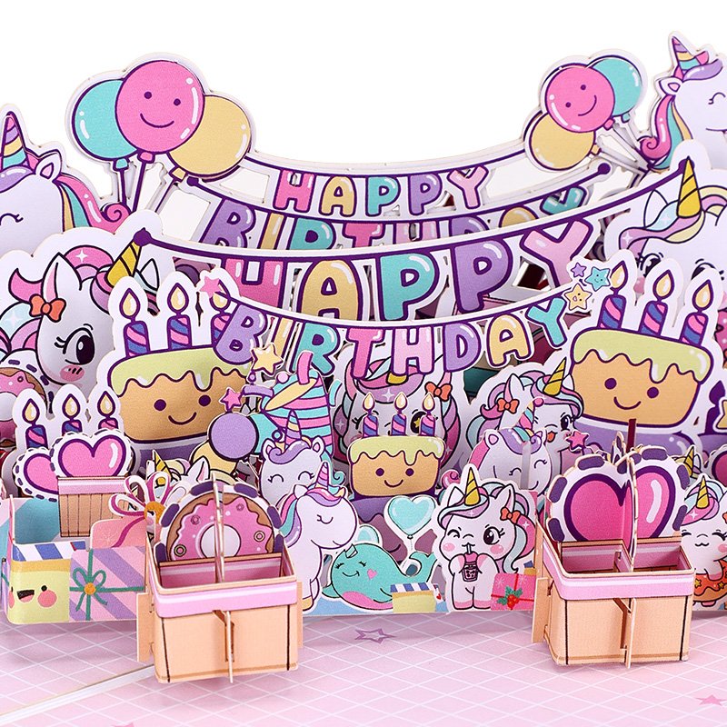 Unicorn 3D Pop Up Card