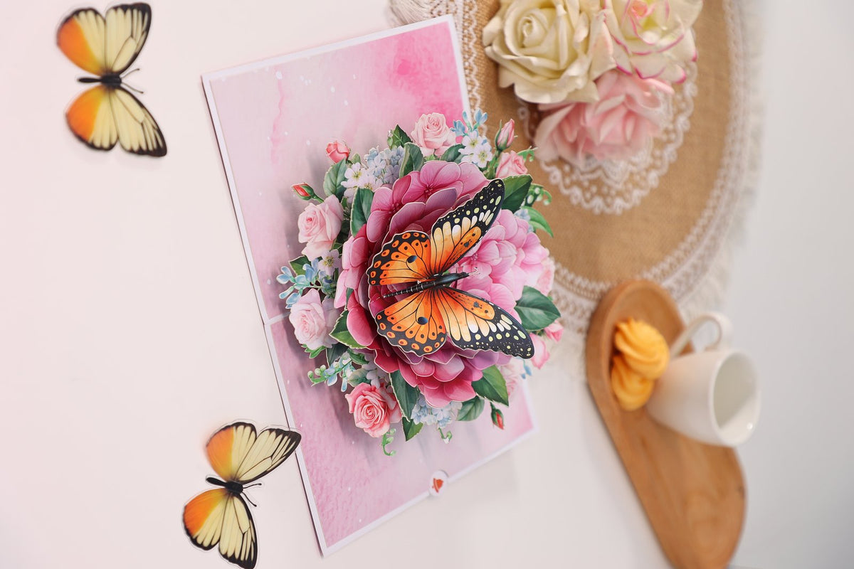 Hydrangea Butterfly Greeting Card