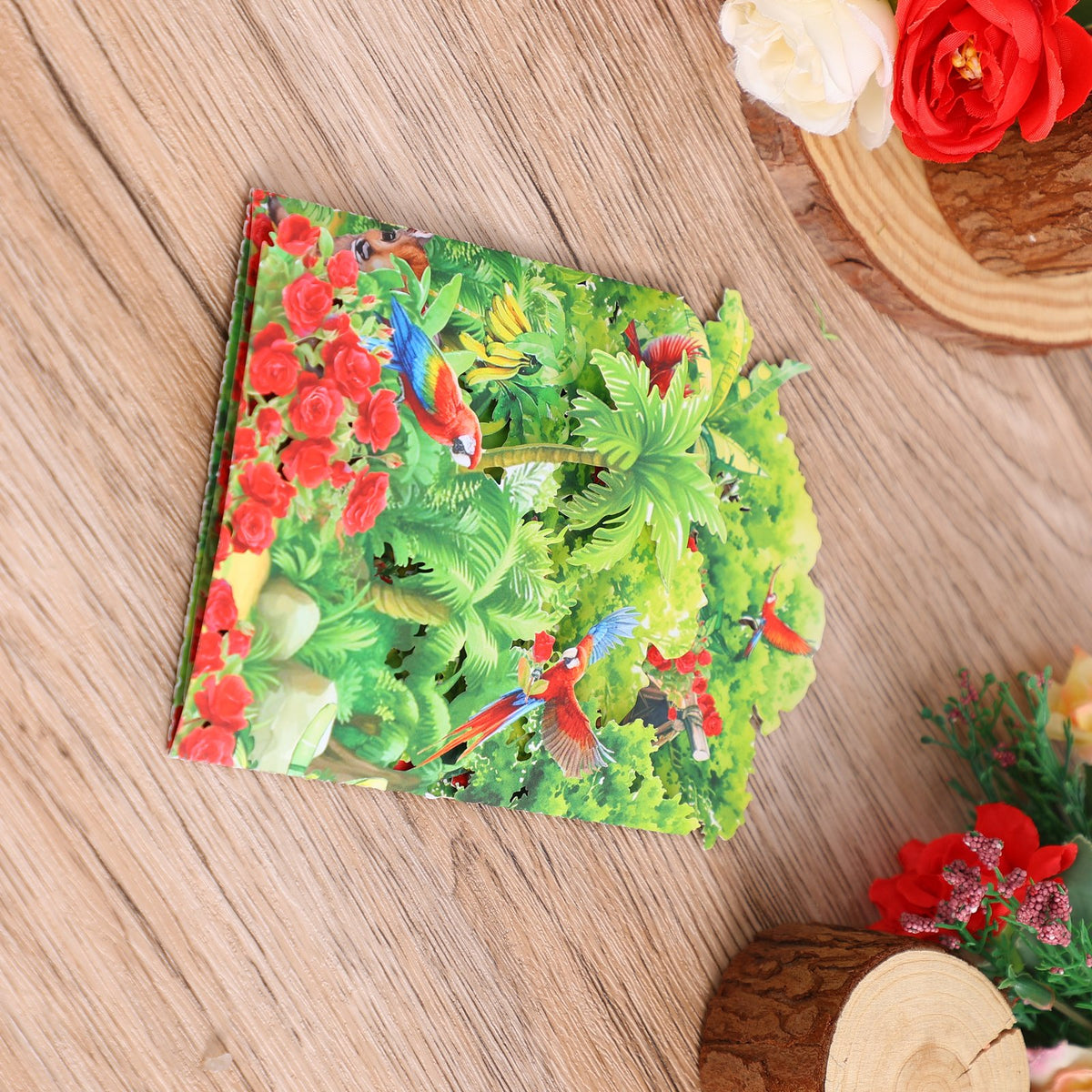 Forest Cardinal Double Door 3D Pop Up Card