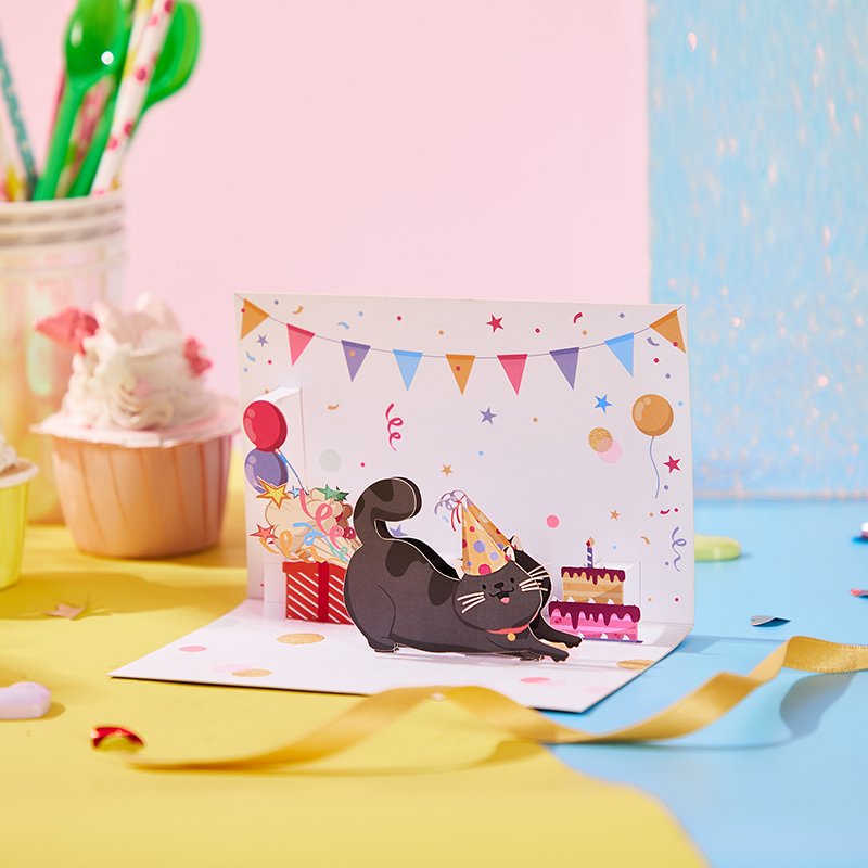 One-Fifth Cat Birthday Greeting Card