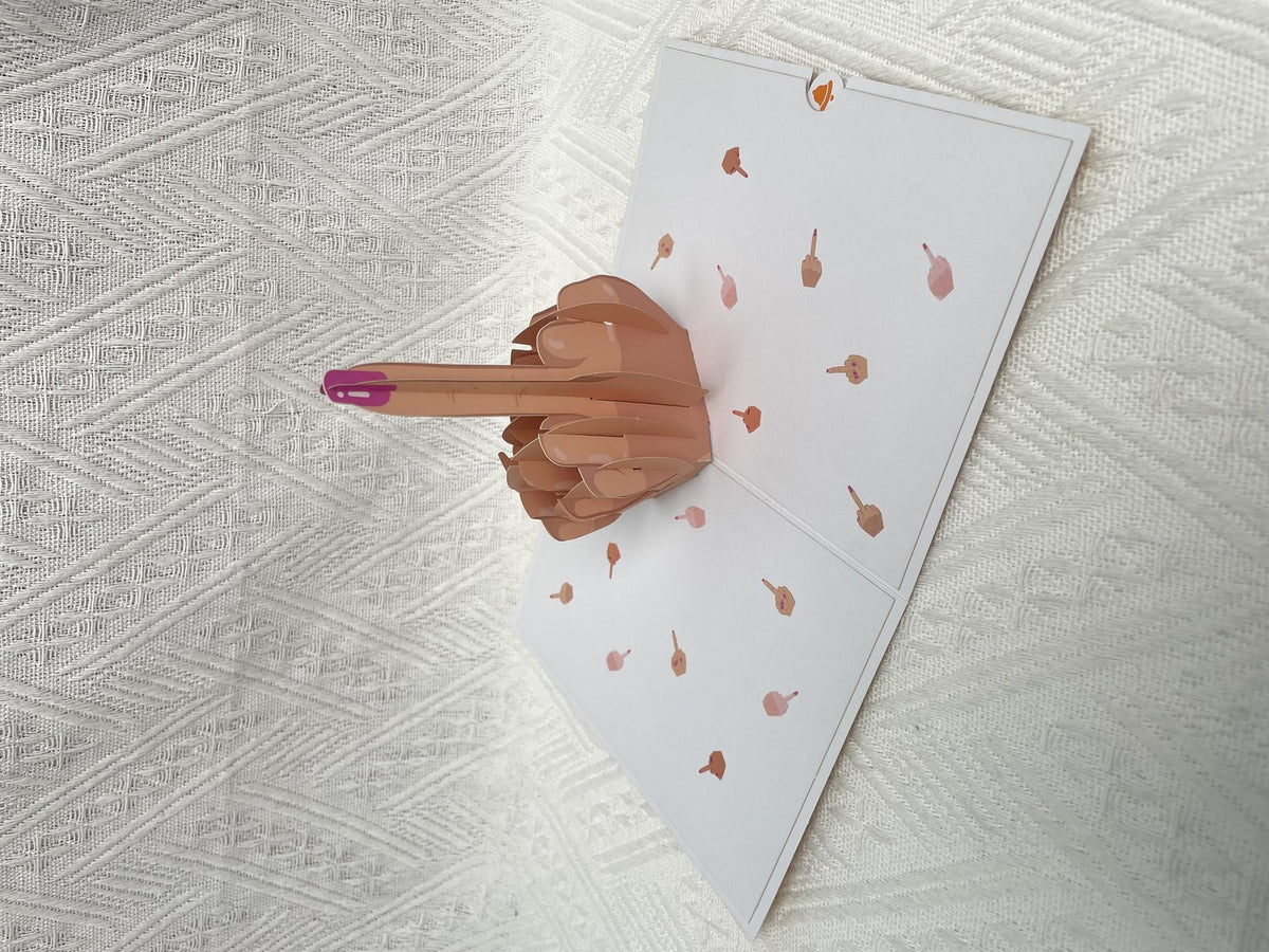 Middle Finger 3D Pop Up Card