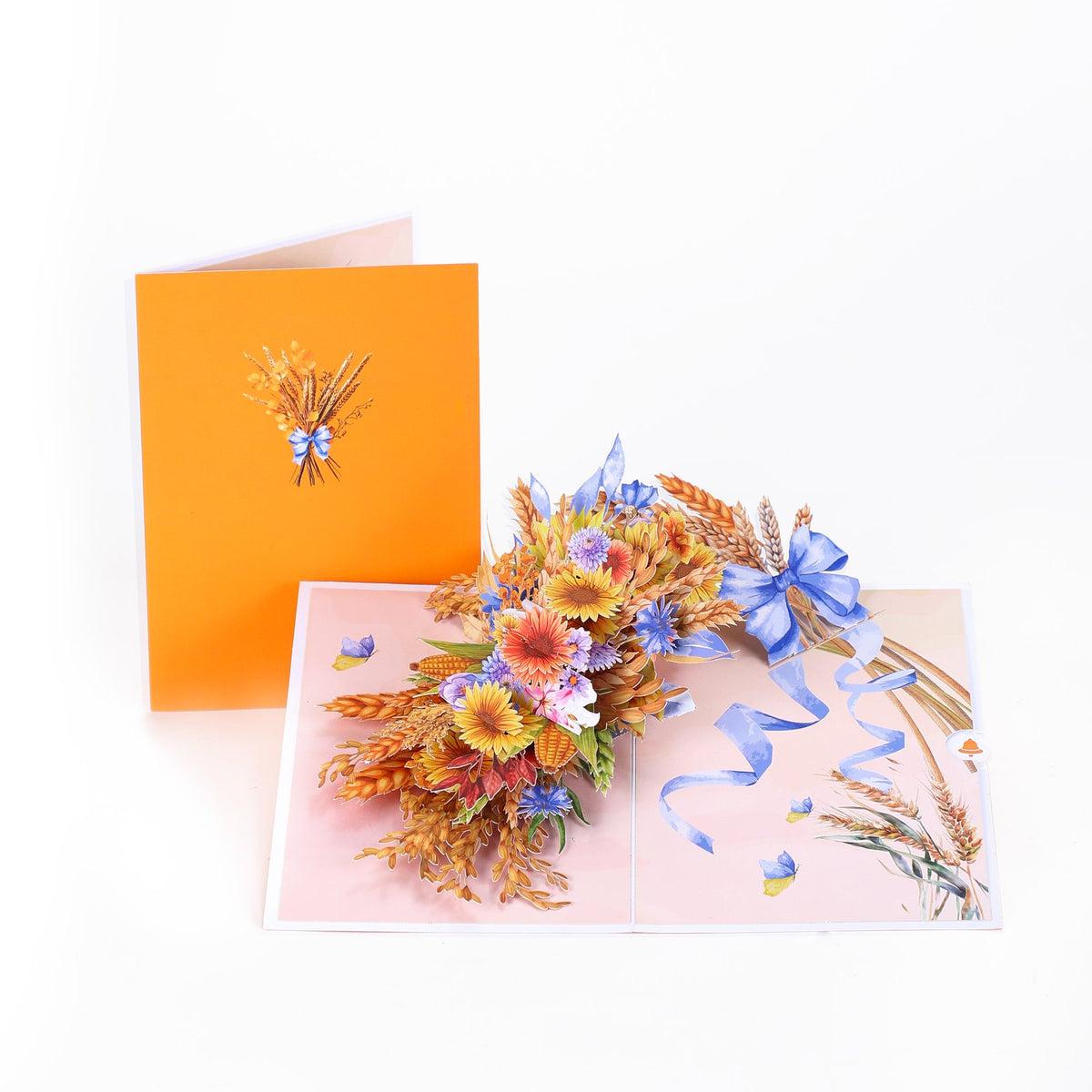 Wheat Floral Branch Greeting Card