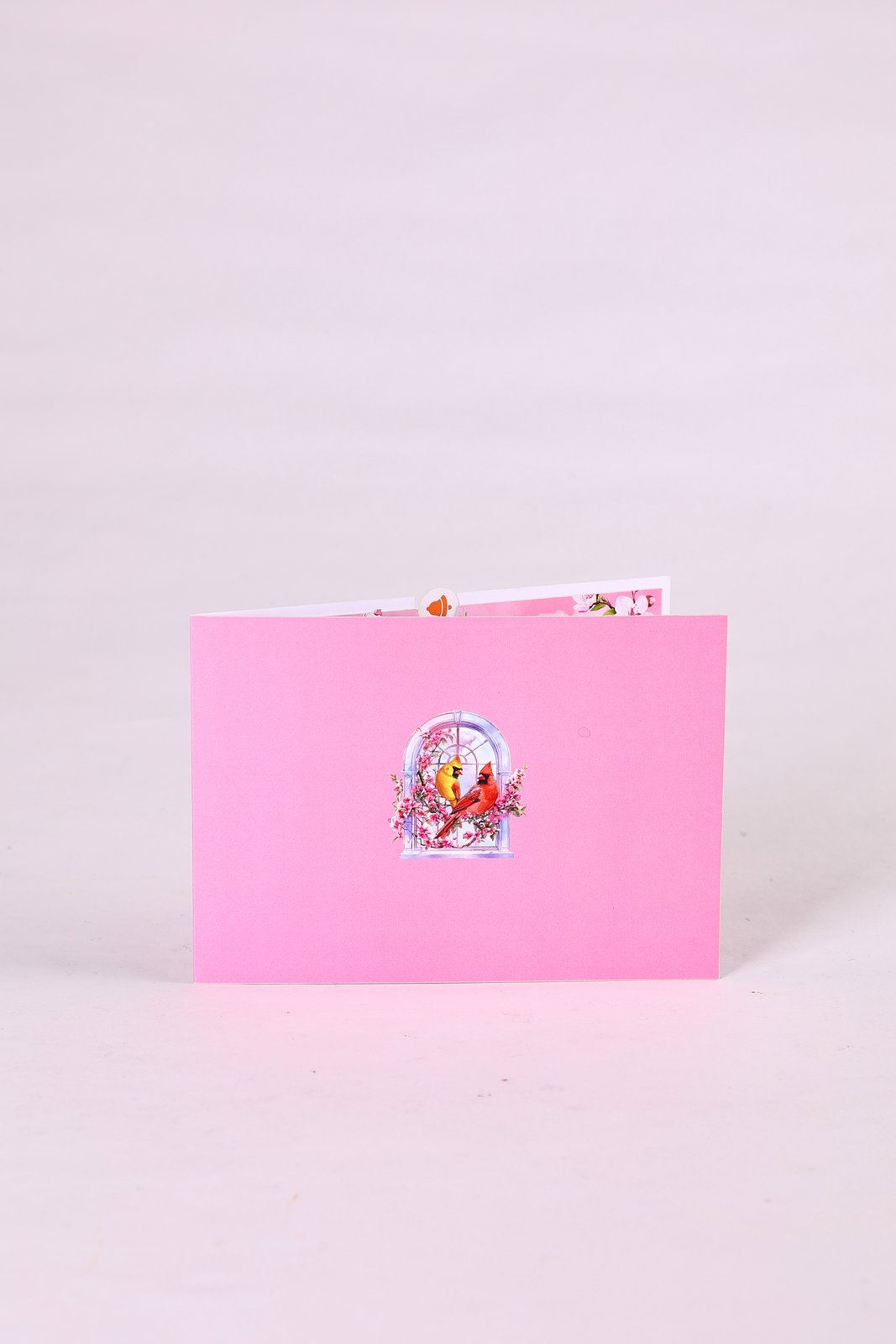 Arch Cherry Blossom Bird Greeting Card