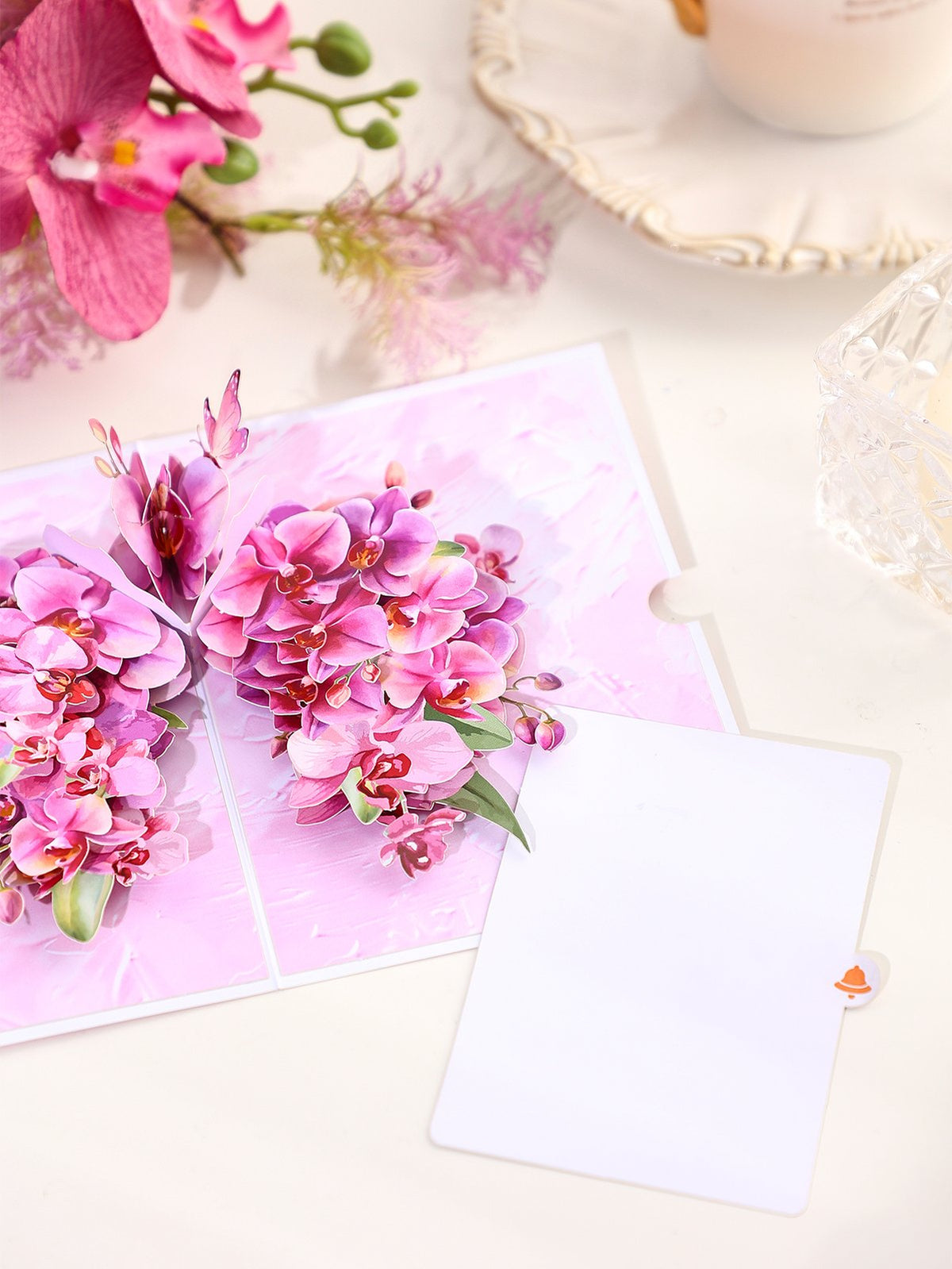 Orchid Wings 3D Pop Up Card