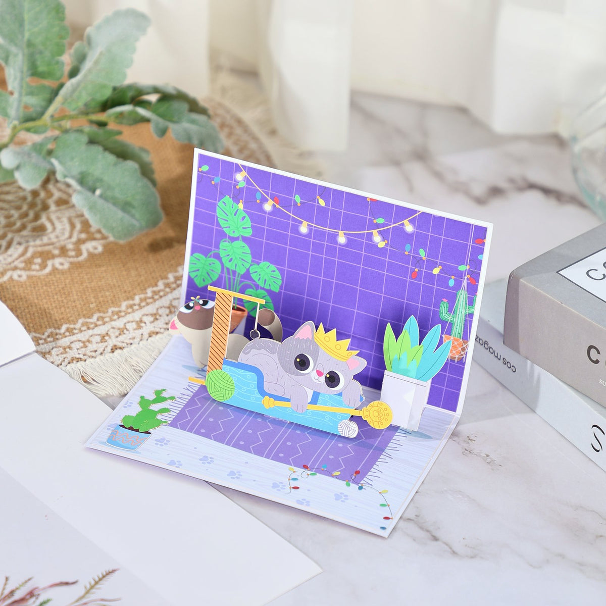 Cat Celebration Birthday Greeting Card