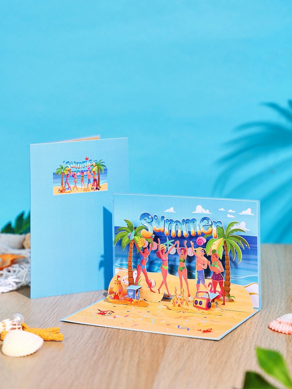 Summer Beach Flip Pop Up Card
