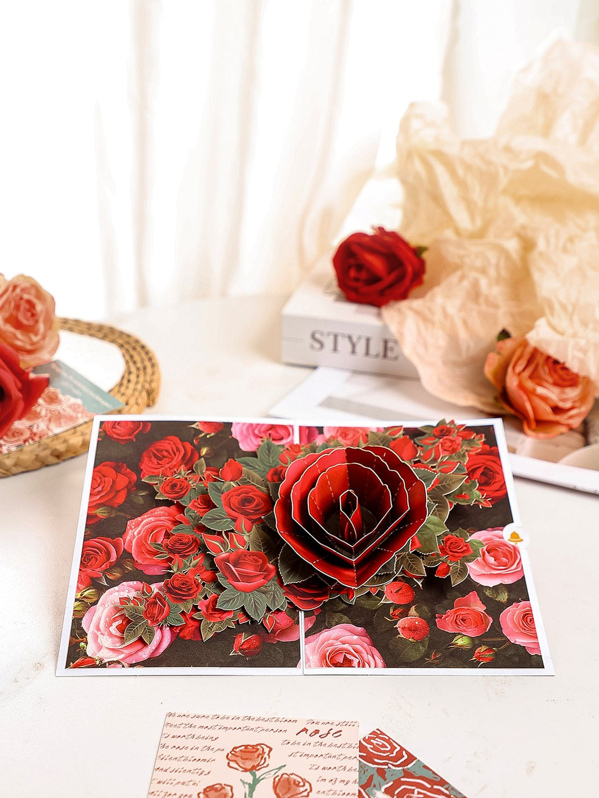 Rose 3D Pop Up Card