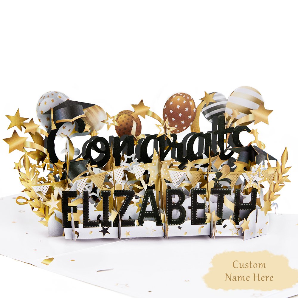 Personalized Congratulations 3D Pop Up Card