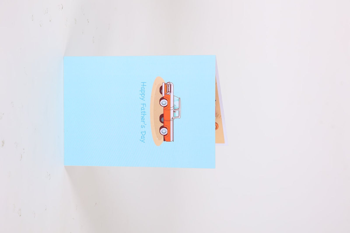 Father's Day Pickup Truck Seaside Trip Greeting Card