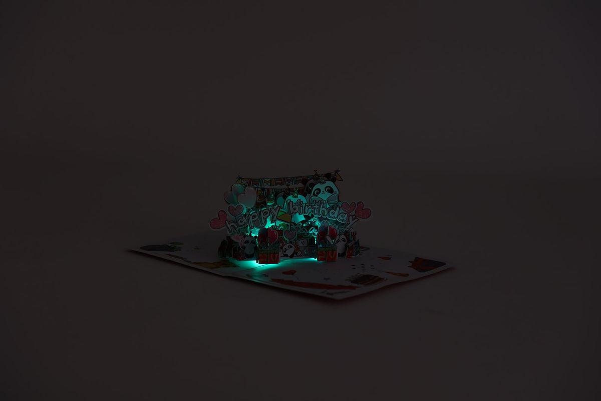 Panda Music 3D Pop Up Card