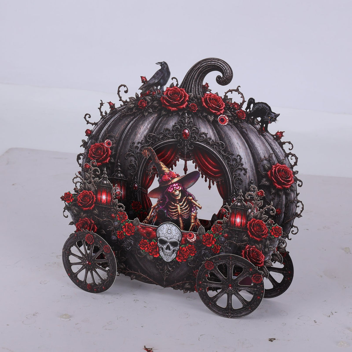 Halloween Horse Carriage Greeting Card