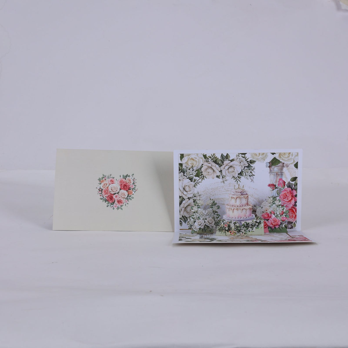 Wedding 90° 3D Pop Up Card