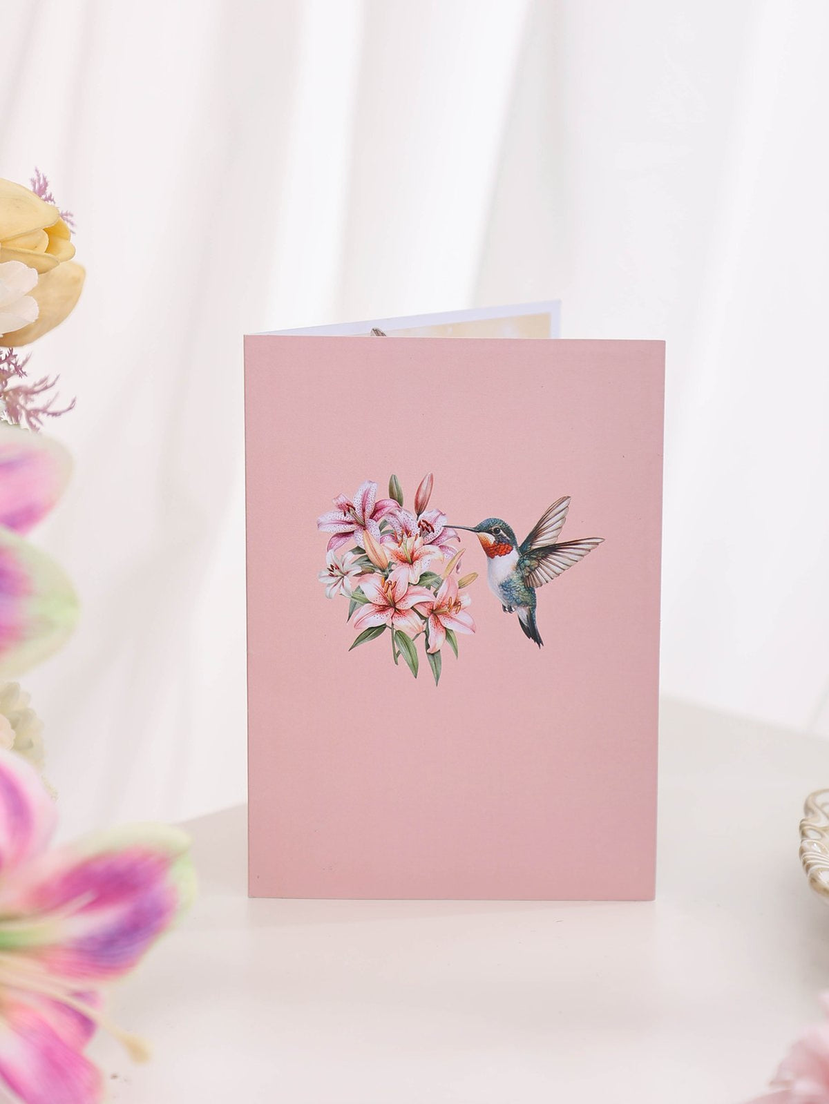 Hummingbird Lily Greeting Card