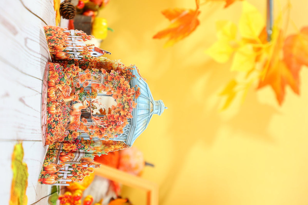 Autumn Pumpkin Double Door 3D Pop Up Card