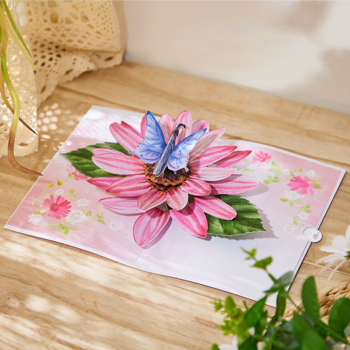 Chrysanthemum Butterfly Greeting Card