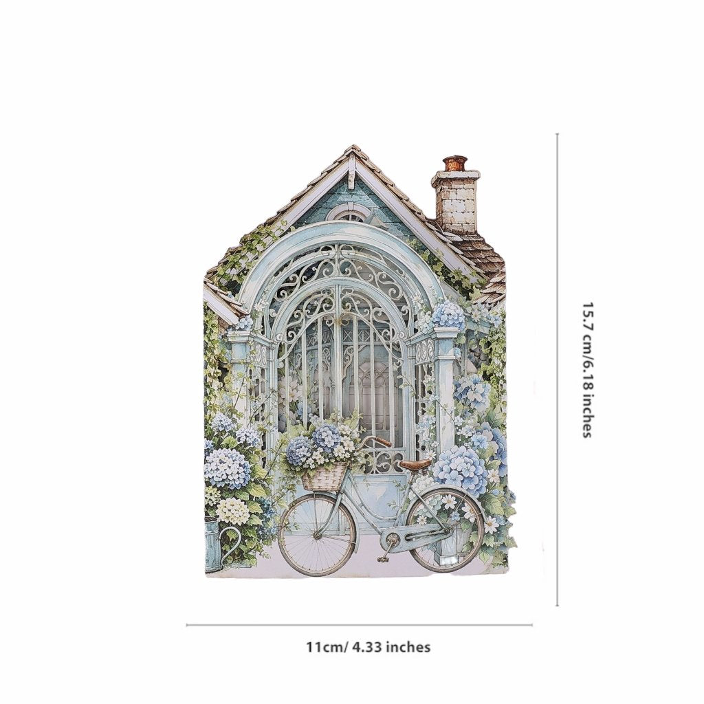 Hydrangea Garden Double Door Card