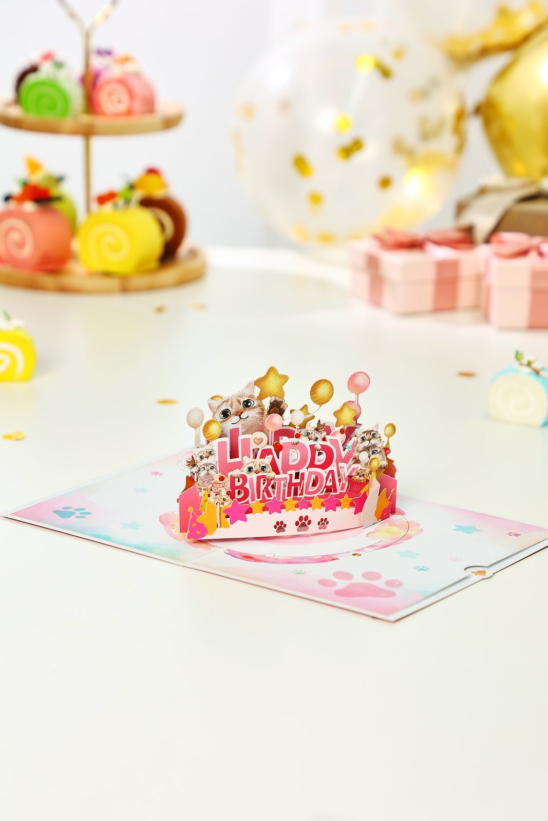 Kitten Party Birthday Greeting Card