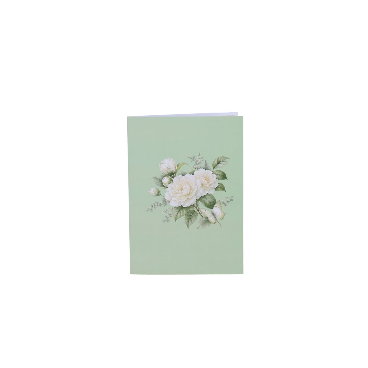 White Camellia 3D Pop Up Card